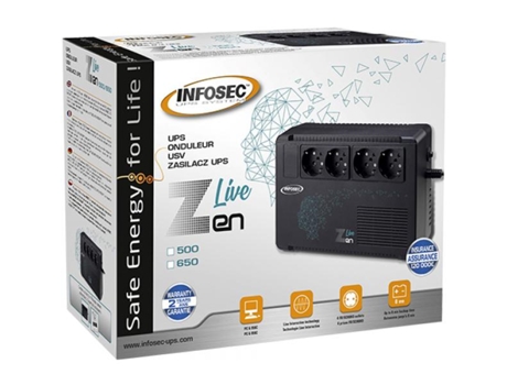 Infosec Zen Live 500 Linha Interativa 0.5 Kva 300 W 4 Tomadas Ca