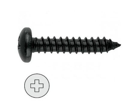 Tornillo rosca chapa din 7891 negro larg.r/chapa 16mm ø rosca chapa 4.2mm (caja 500)