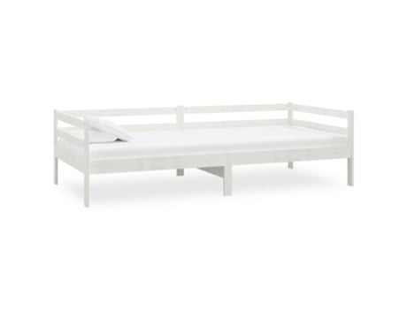 Sofá Cama VIDAXL Madeira de Pinho Maciça Branco (90x200 cm)