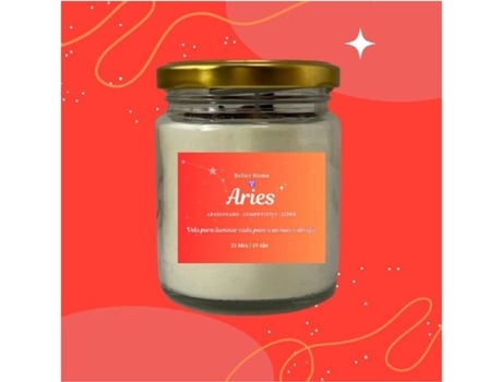 Vela de Cera de Soja Aromática Do Horóscopo de Áries FIXPARTS CBB SHOP