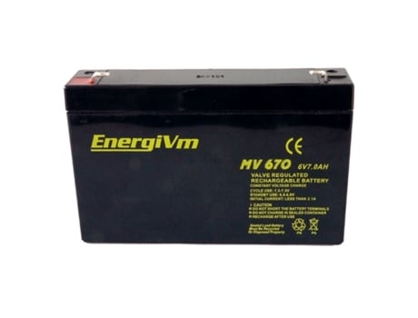 Batería de Plomo ENERGIVM Mv670 6V 7.0Ah