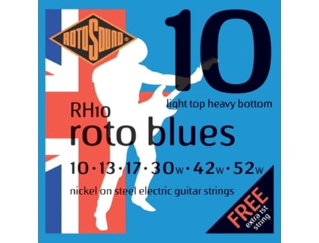 Rotosound Nickel Light Top Heavy Bottom Rh10 Blues 10-52