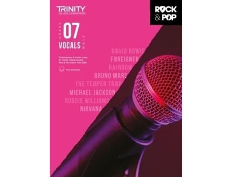 Livro trinity college london rock & pop 2018 vocals grade 7 de edited by hal leonard corp (inglês)