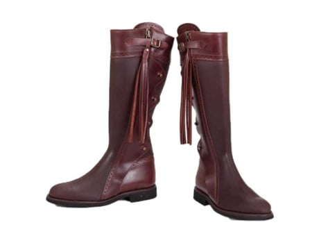 Botas Altas Monteria com Fecho de Zíper e Botões Vermelho Eu 42Marjoman Distribucion