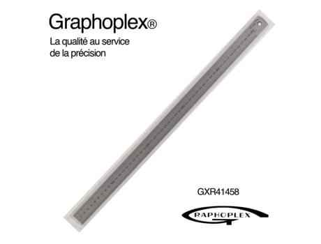 Régua de aço dupla face flexível espessura 0,5mm l 13mm L 50cm - Graphoplex cor