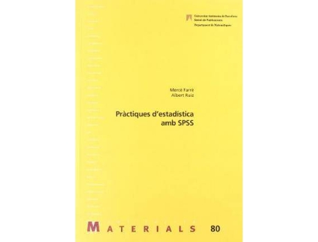 Livro Pràctiques d'estadística amb spss de Ruiz Merc Cervell Farr Albert (Catalão)