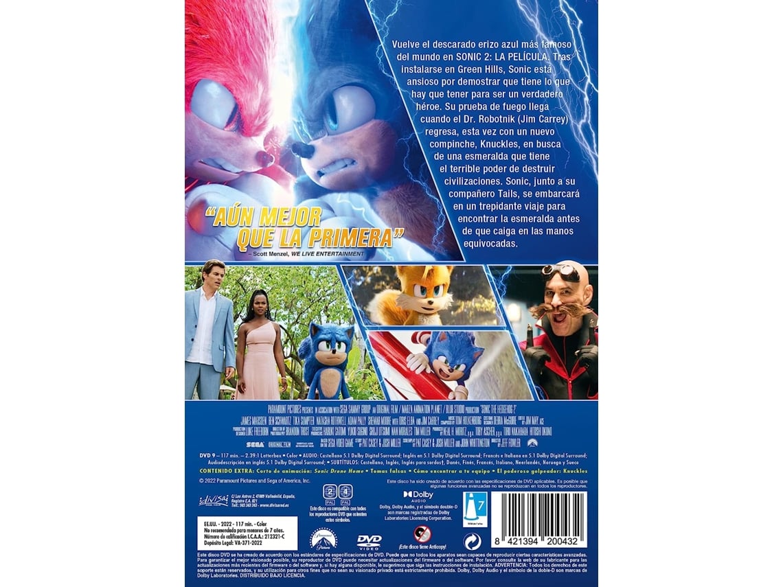 Buy Sonic The Hedgehog 2 on DVD