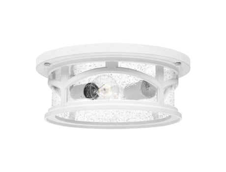 QUOIZEL de Luz de Teto Ao Ar Livre Qz-Marblehead-F-Wht Composto de Marblehead Vidro de Semente Transparente E27 2 Lâmpadas