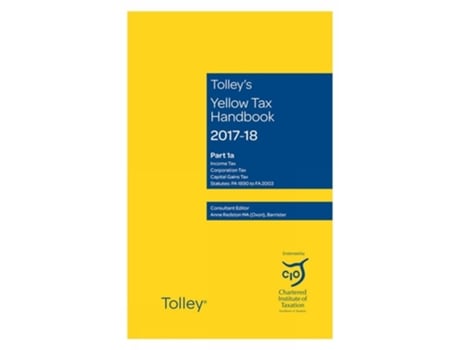 Livro Tolleys Yellow Tax Handbook 2017-18 de A Redston (Inglês)