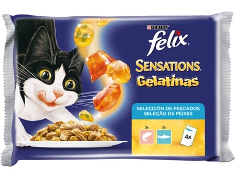 Rações para Gatos  (4 Un - 100g - Sabor: Peixe)