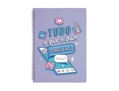 Caderno MR.WONDERFULL Tudo O Que É Bom Começa Hoje