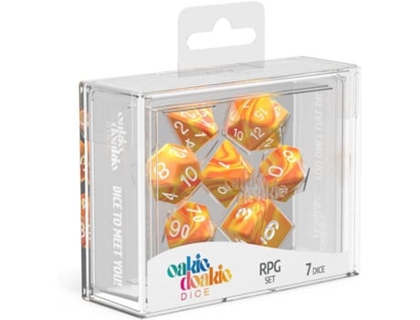 Conjunto de Dados OAKIE DOAKIE Oakie Doakie Dice RPG Set Gemidice - Sunstone (Idade Mínima: 8 Anos)