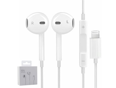 Auriculares com Certificado Mfi para Apple Iphone 14 Branco