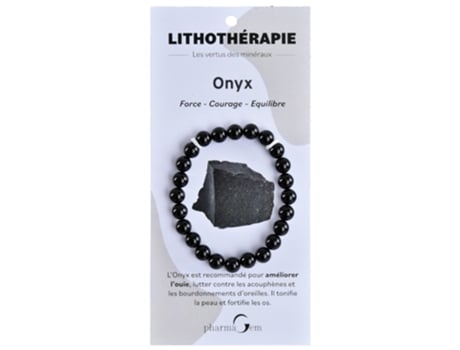 Pulseira Litoterapia Onyx 8 Mm PHARMAGEM