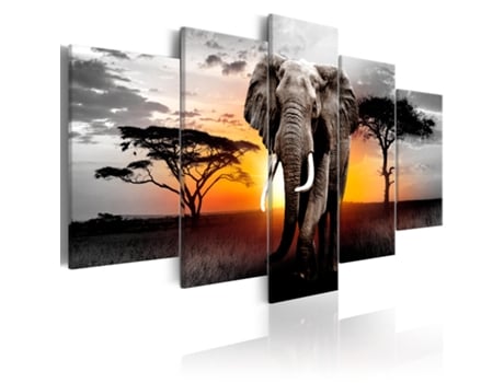 Quadro ARTGEIST Elephant at Sunset (100x50)