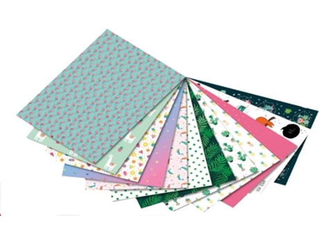 12 Folhas de Papel Criativo  11649 Multicor