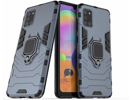 Capa + Película Samsung Galaxy A31 HFS-HOUSE Kickstand Cinzento