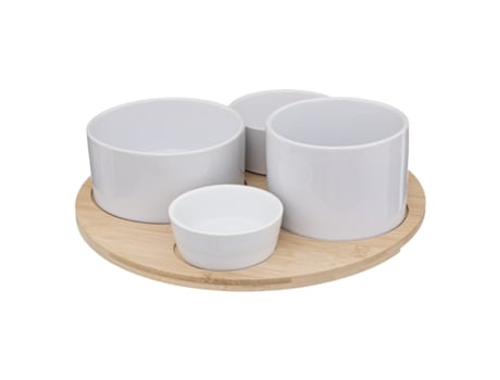 Conjunto de lanche de bambu branco de 5 peças SG SECRET DE GOURMET