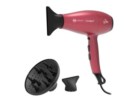 GA.MA 5D Therapy Comfort Secador de cabelo halogênio 2200 W Vermelho GAMA