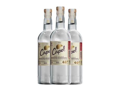 Aguardente Pisco CAPEL Doble Destilado (0.7 L - 3 Unidades)