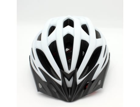 Capacete 9TRANSPORT Ciclismo com Luz Traseira Integrada, Tamanho M (54-61cm), cor Branco