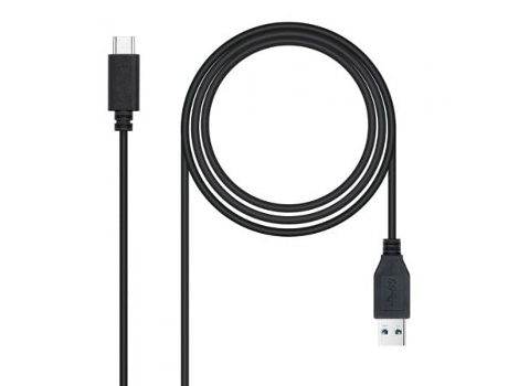 Cable usb 3.1 Nanocable 10.01.4002/ usb Tipo-c Macho - usb Macho/ 2m/ Negro