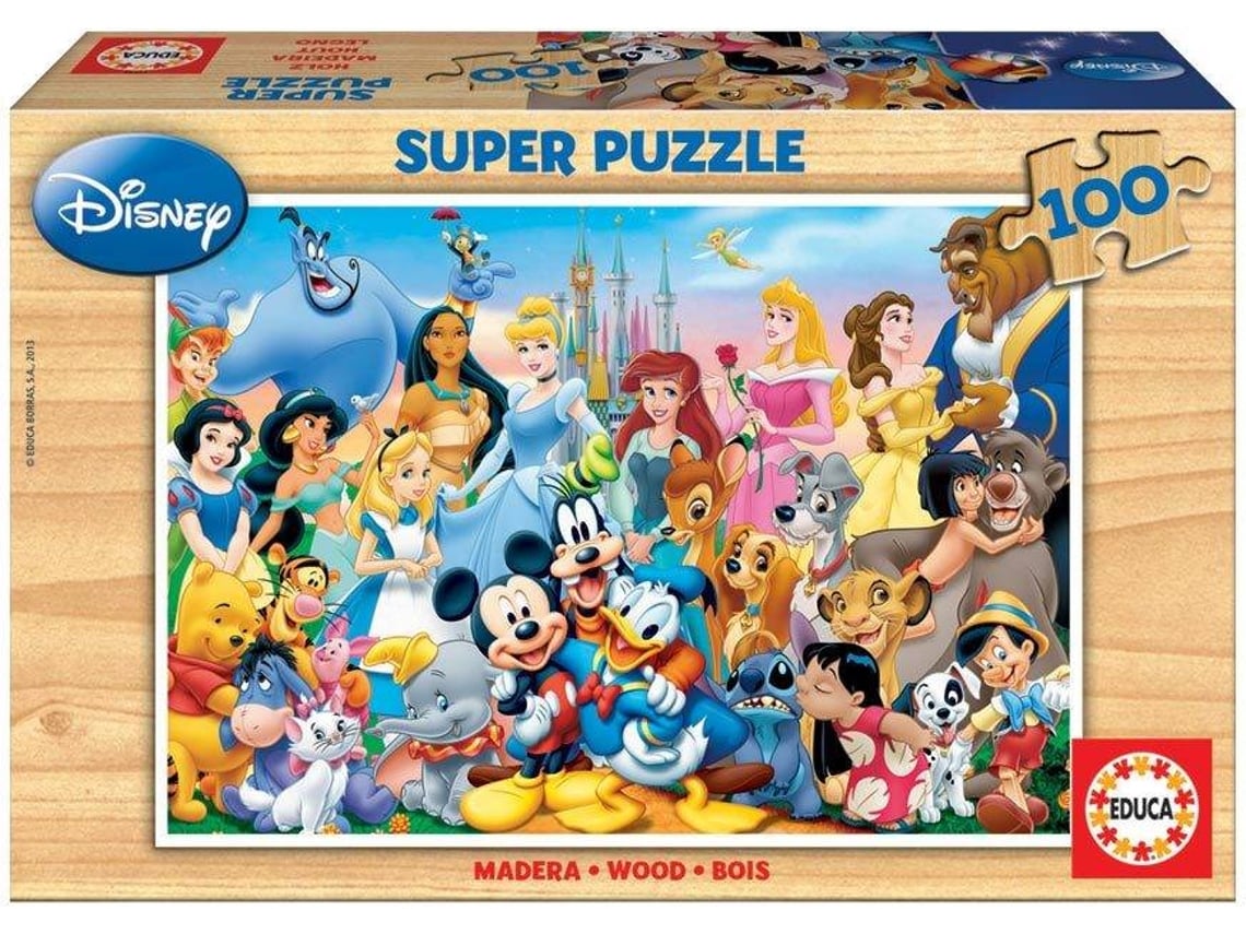 Educa borras Multi 4s Disney Princess 50-80-100-150 Pieces Wooden Puzzle  Multicolor