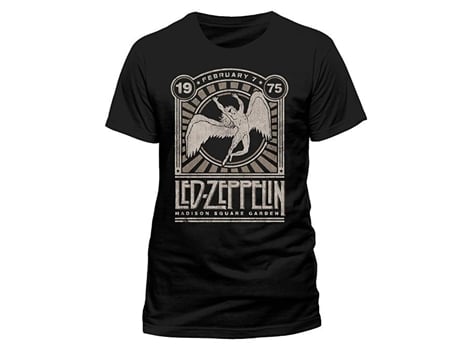 T-Shirt ROCK OFF Led Zeppelin - Madison Square Garden Preto (Tamanho: S)