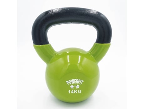 Kettlebell  POWERFIT Vinyl Dipping  Verde (14 Kg)