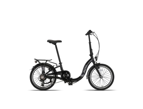 Bicicleta Dobrável PACTO Six Preto 6 Marchas Shimano Freios de Aro