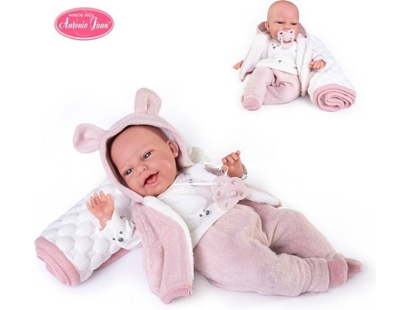 Boneca ANTONIO JUAN Recien Nacida Baby Clara Palabritas Chaleco Orejitas 34Cm (Idade MÃ?Â?Ã?Â?Ã?Â?Ã?Â­nima: 3 Anos)