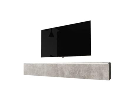 Móvel de TV TV SELSEY KANE Concrete Cinzento (180 x 33 x 30)