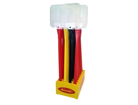 Matamoscas AEROXON Clásico de Plástico Resistente Colores Surtidos Negro Amarillo O Rojo 1 Unidad