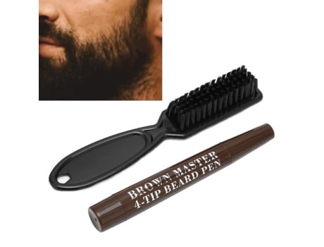 yapidgbuy© Pincel para lápis de barba para homens, preenchimento de barba marrom FAFEICY