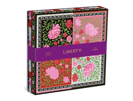 Livro liberty aurora 144 piece wood puzzle de by artist liberty , created by galison (inglês)