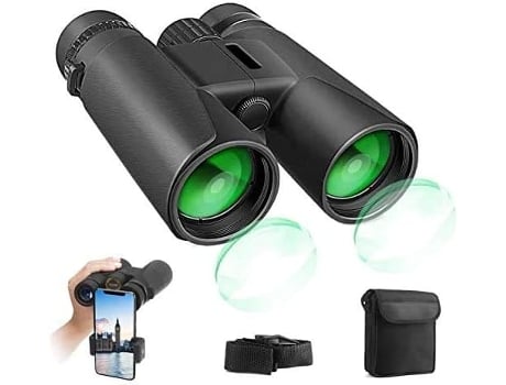 Binóculos Compactos 12x42 - Binóculos HD para Observação de Aves, Caminhadas, Viagens, Concertos e Esportes, BAK4