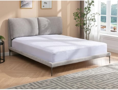 Estrutura de cama RIMOTA VENTE-UNIQUE Cinzento 180x200 cm - Sem colchão - Com sommier