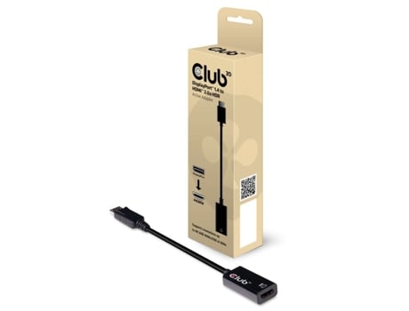 Cabo HDMI CLUB3D (DisplayPort - HDMI 2.0 - Preto)