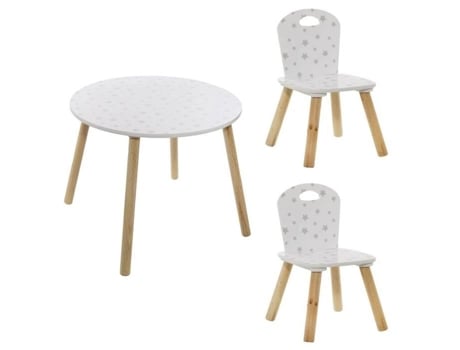 Conjunto de Mesa Suavidade Rosa 2 Cadeiras Estrela Macia Atmosphera ATMOSPHERA FOR KIDS