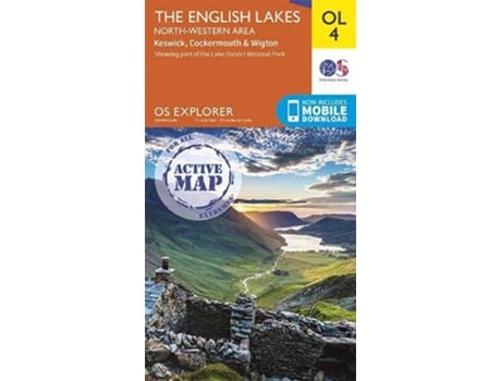 Livro English Lakes North Western Area de Ordnance Survey (Inglês)