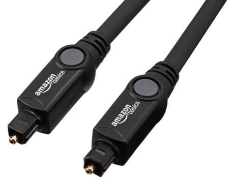 Cabo Fibra Ótica AMAZONBASICS (Toslink - 3 m - Preto)