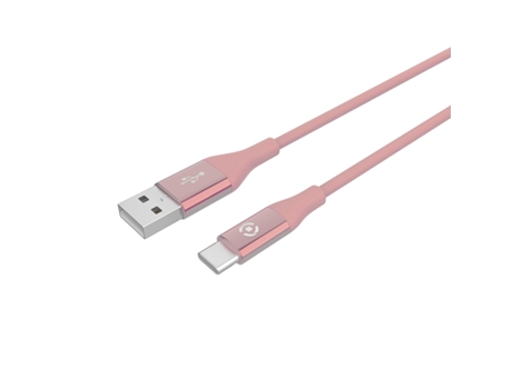 Celly Usbtypeccolorpk Cabo Usb 1 M Usb 2.0 Usb a Usb C Rosa