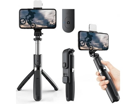 TONEOF 152 cm Vara Selfie Tripé para telemóvel, tripé móvel extensível  rotação tripé telefone flexível com sem fios com controlo remoto,  compatível com iPhone e Android telefone