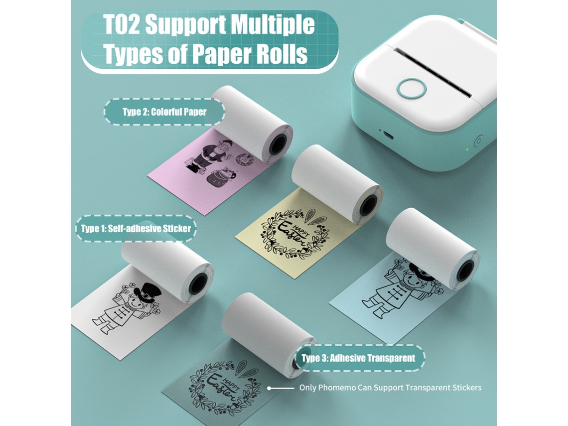 Portable Mini Thermal Printer Wirelessly Bt 203Dpi Photo Label Memo Wrong  Question Printing With Usb Cable Imprimante Portable HHZ