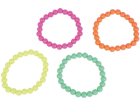 Pulseira  Pack De 4 Cor Neon (Tam: Tamanho Único )