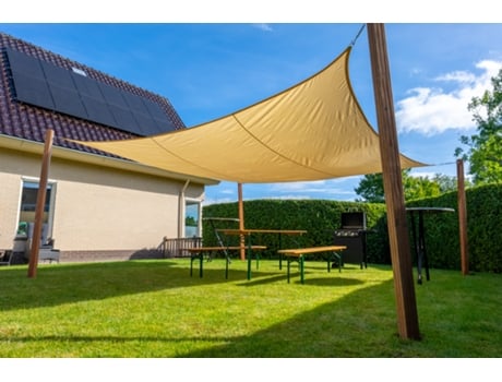 Toldo Vela Quadrado Impermeável 4X4M 160Gr/M2 Taupe Por Peça WOVAR