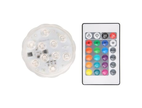 Luz LED submersível 10LEDs à prova dágua IP68 com controle remoto e luzes sem bateria - YOSOO YOSOO