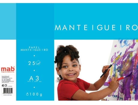 Bloco Papel Manteigueiro A3, 100  g/m², 25 Folhas