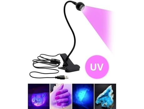 Lâmpada UV para manicure - WIRLSWEAL - LED USB 3W - Roxo - Secador de unhas e catalisador WIRLSWEAL