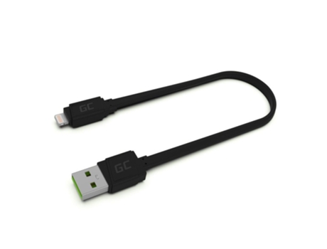 Cabo USB Lightning (ST-ST) 0,25m VerdeCell Preto